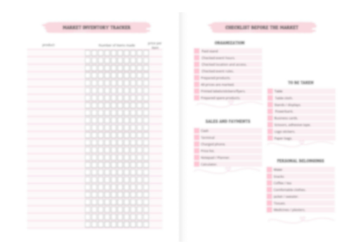 Craft Fair Planner - Printable