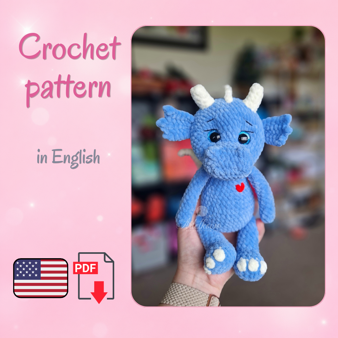 Blue Dragon - crochet pattern