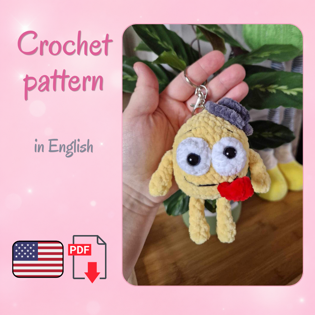 Crochet Emoji Keyring