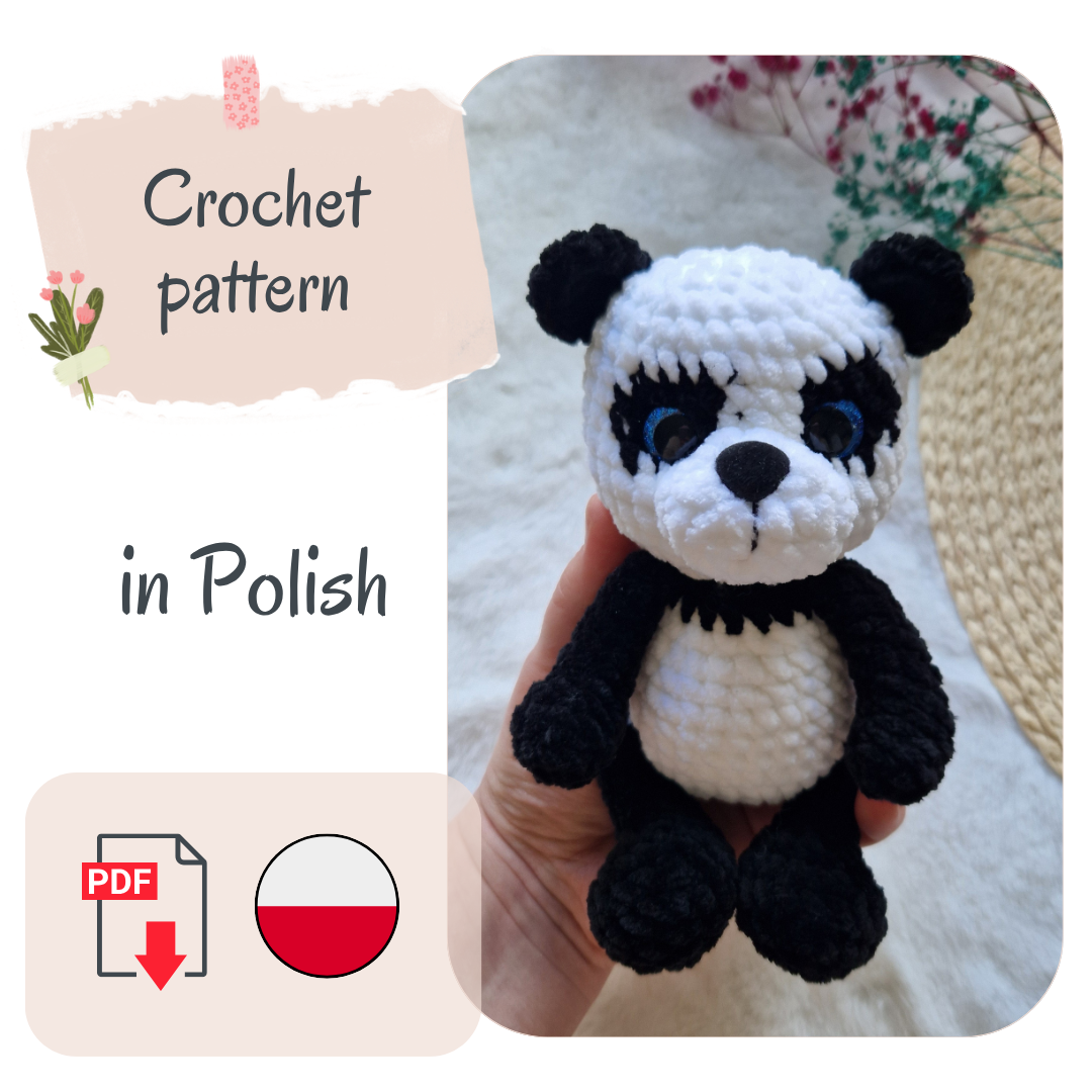 Panda - wzór szydełkowy