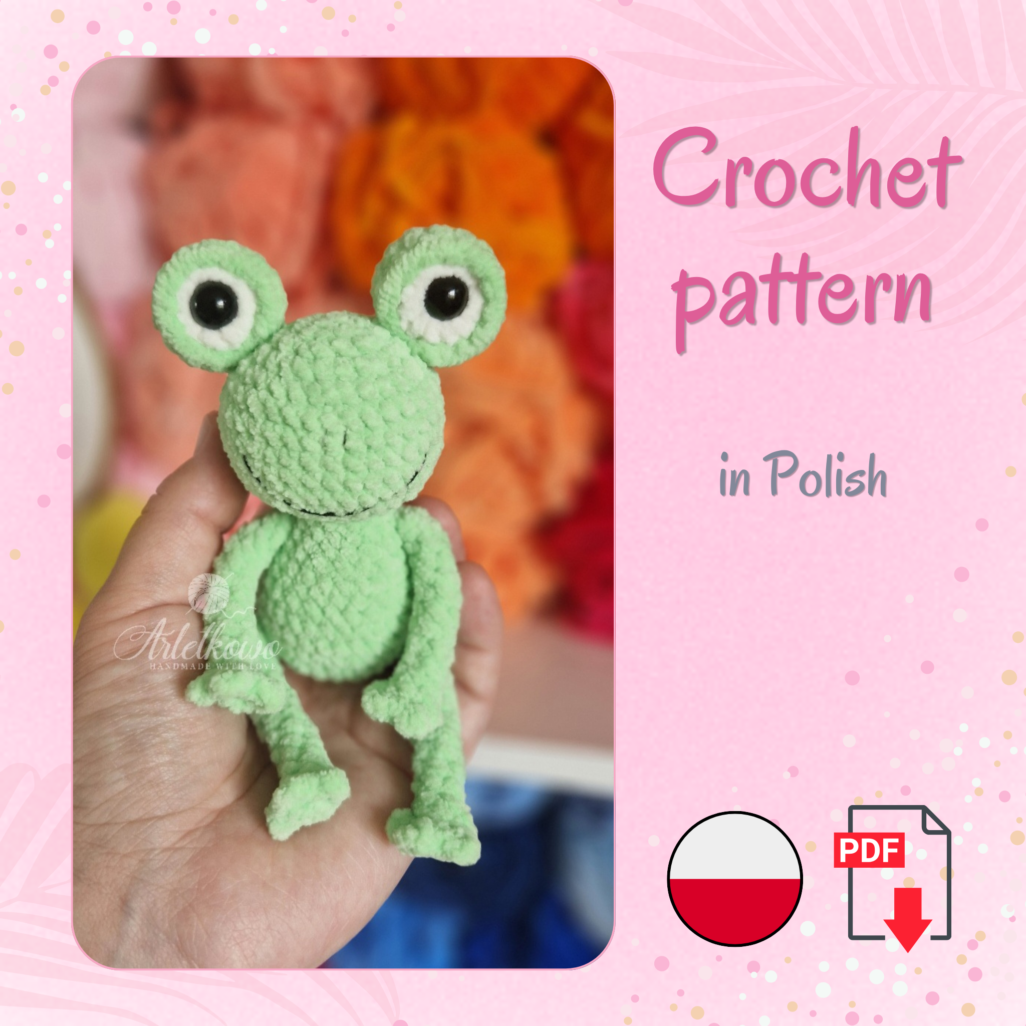 Żaba Zośka - wzór na szydełko