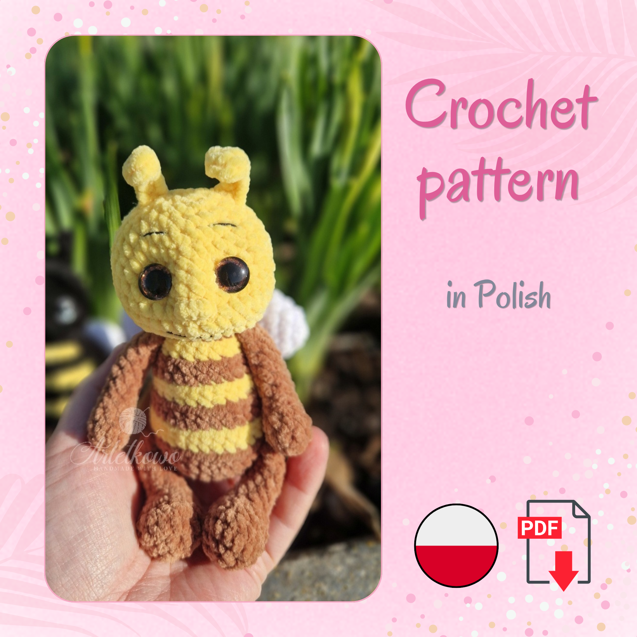 B is for bee - wzór na szydełko
