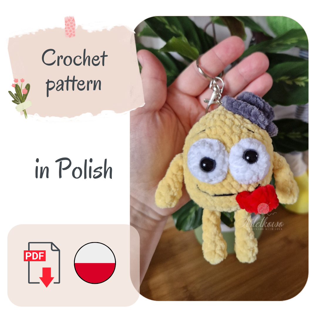 Brelok Emotka - wzór szydełkowy