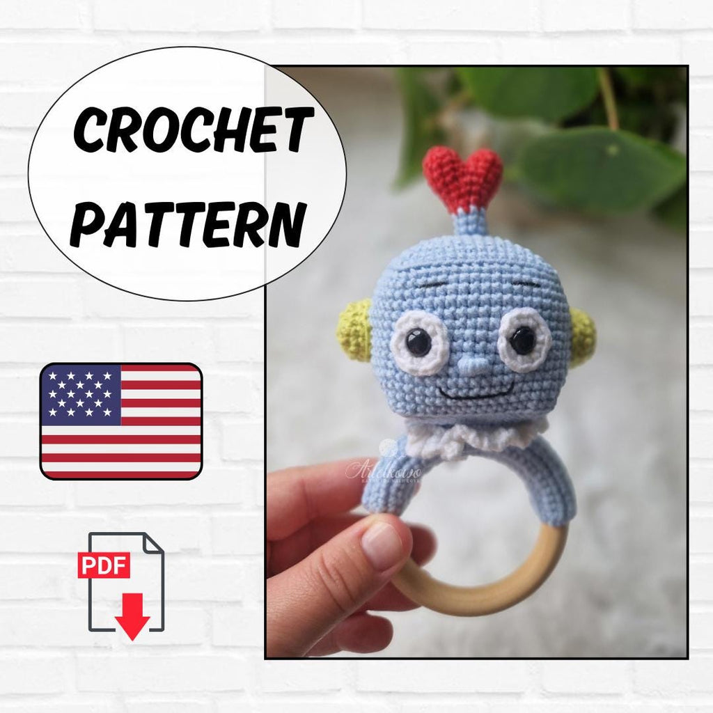 Crochet Robot Rattle Pattern