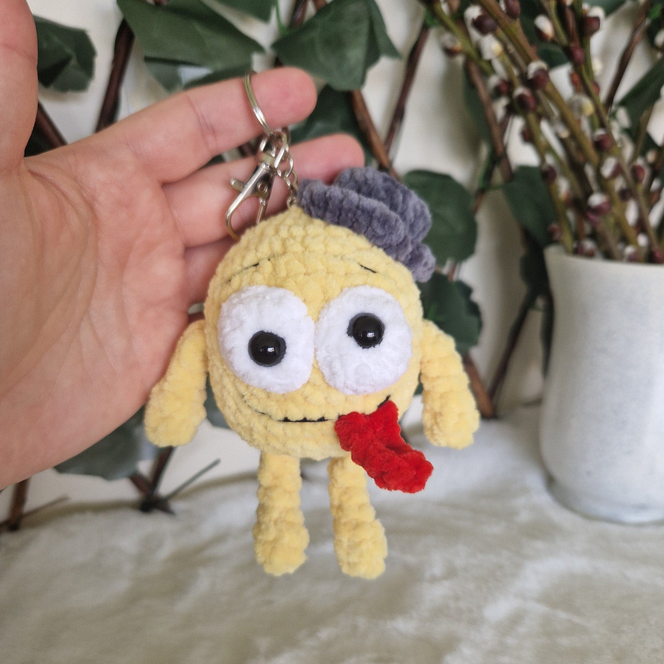 Crochet Emoji Keyring