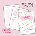 Craft Fair Planner - Printable