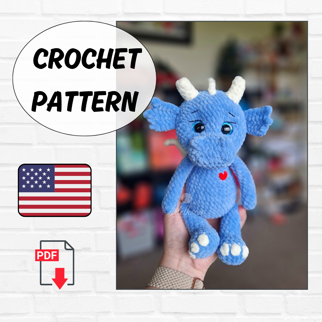 Blue Dragon - crochet pattern