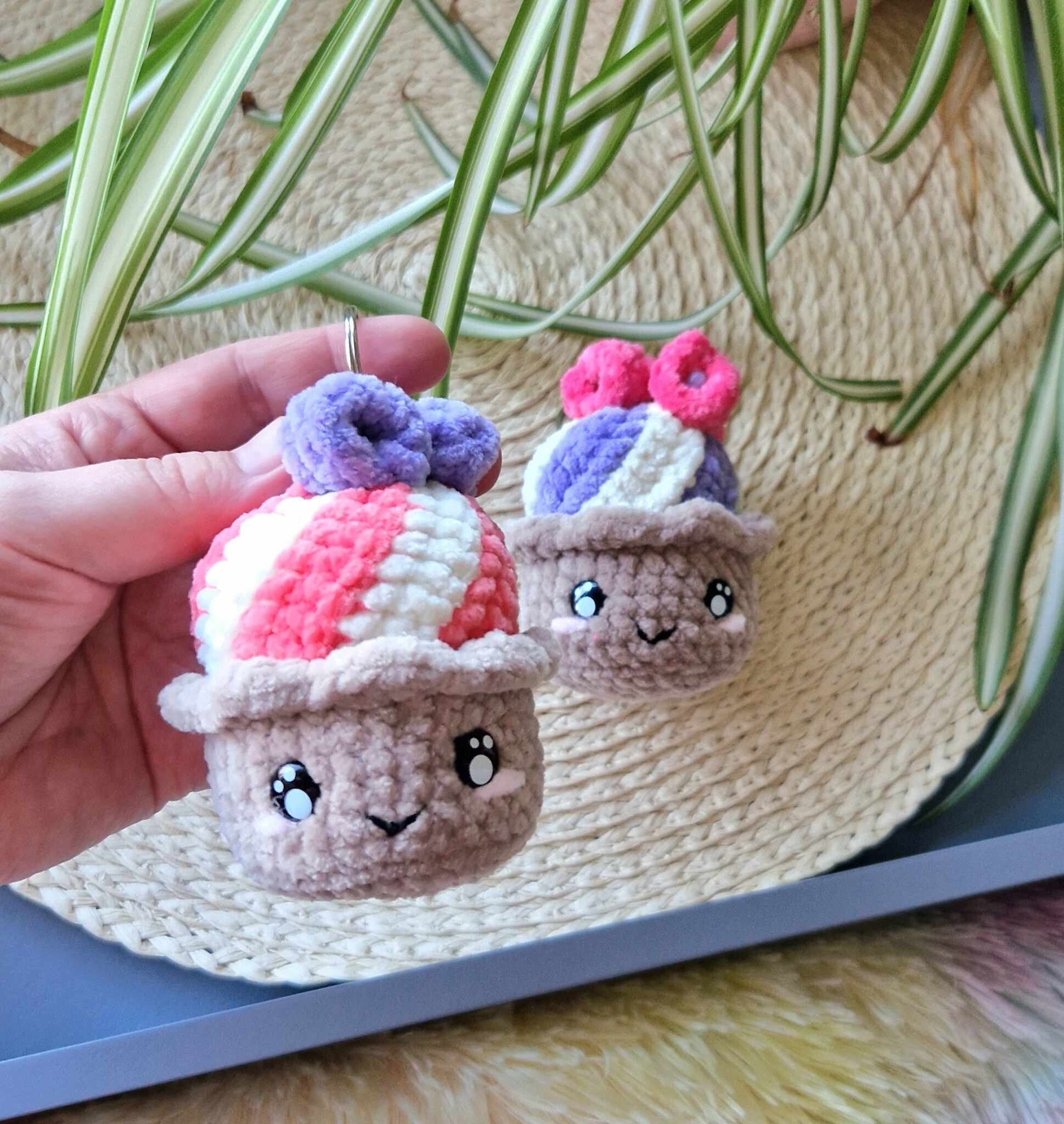 Crochet Cupcake Keyring