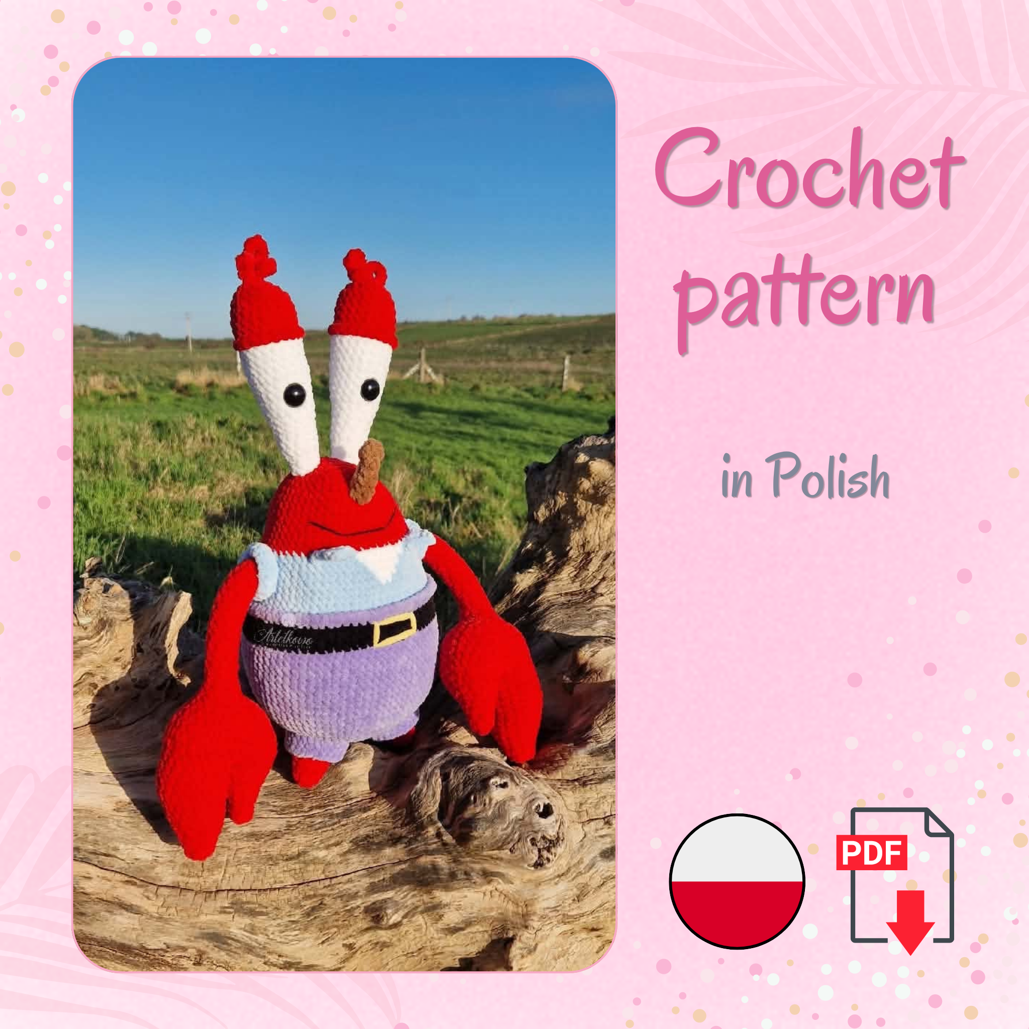 Krab - wzór na szydełko
