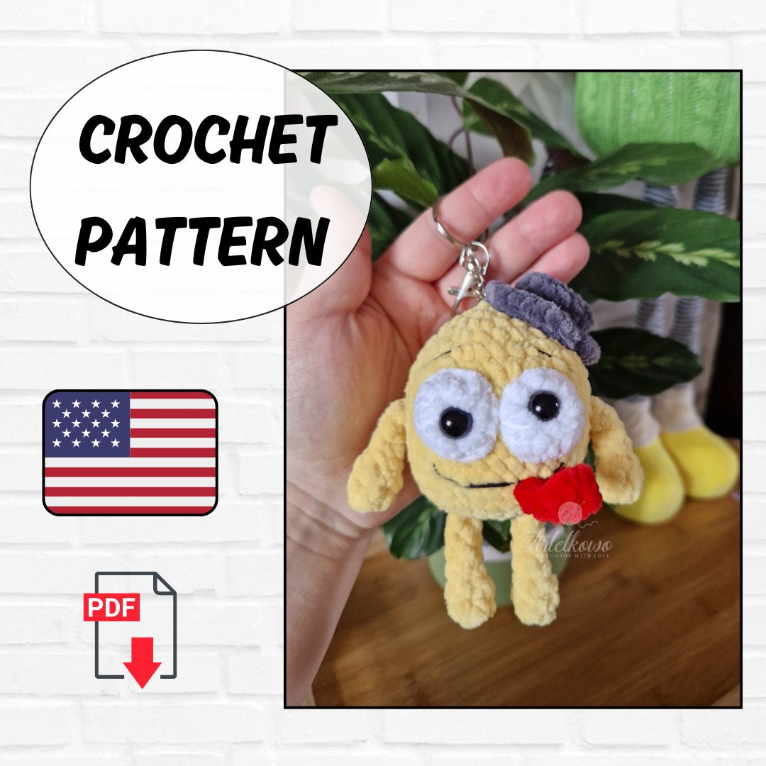 Crochet Emoji Keyring